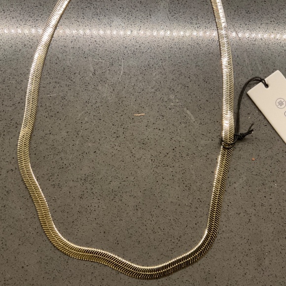 10K Gold Plated 5mm Viper Chain Necklace, 16” NWT - Picture 3 of 4